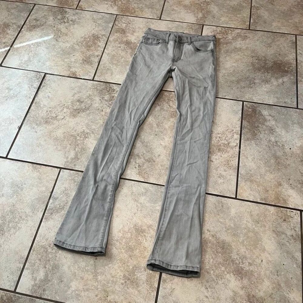 mnml D519 Gray Zipper Flare Denim Jeans Mens Size 28